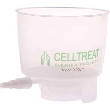 CELLTREAT SCIENTIFIC PRODUCTS CELLTREAT 500mL PP Bottle Top Filter, Nylon Filter, 0.20m, 90mm, Non-Sterile, 12/PK 229737